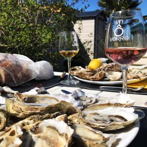 Huitres vin rosé