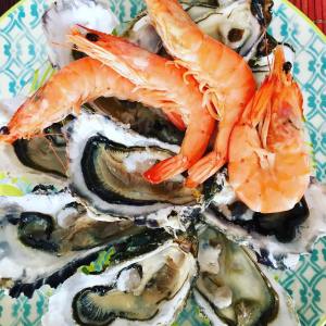 Huitres crevettes