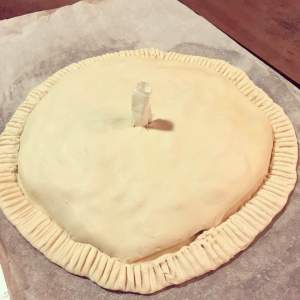 Tourte vigneronne avant cuisson